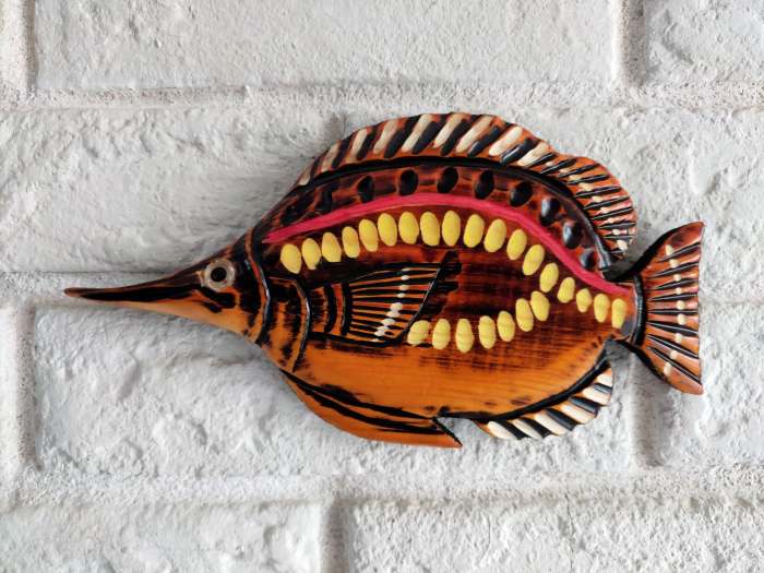 Fish wood wall pallet decor etsy reclaimed handmade