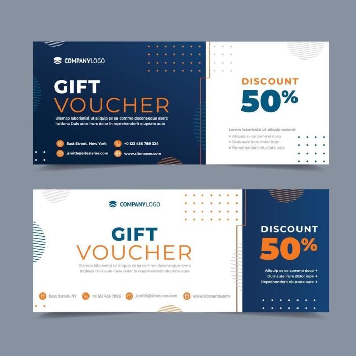 Coupon voucher gift template vector premium golden concept